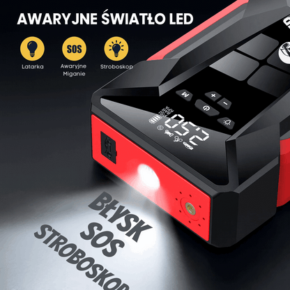 Rozrusznik Samochodowy 4w1 z kompresorem i latarką