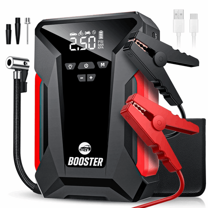 Rozrusznik Samochodowy 4w1 z kompresorem i latarką